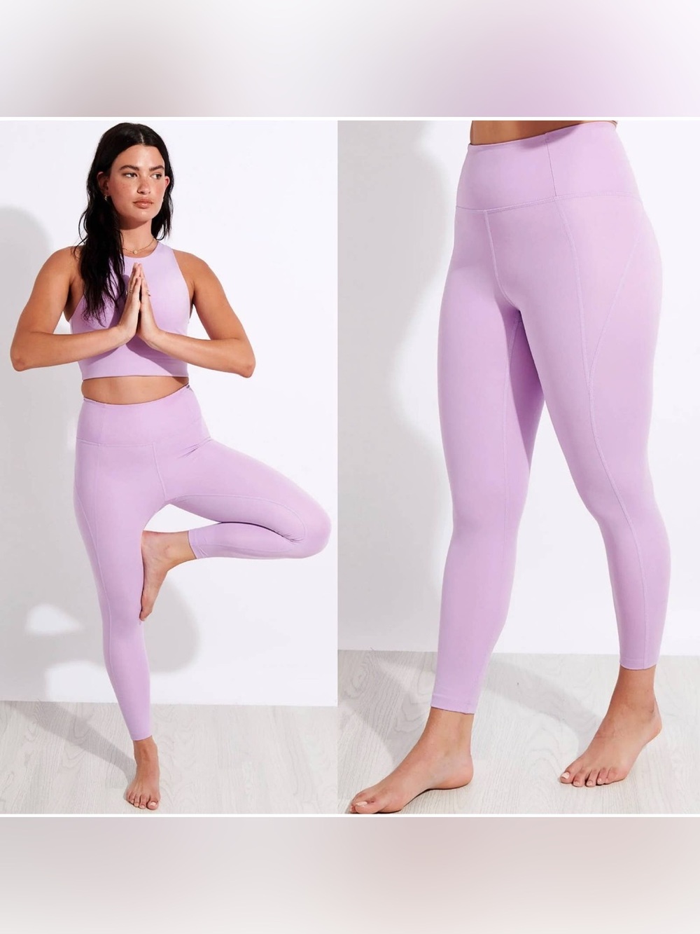 Girlfriend Collective High Rise Compressive Legging in Lilac Size Large